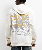 Ed Hardy Pierced Eagle White Hoodie