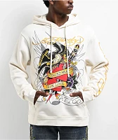 Ed Hardy Pierced Eagle White Hoodie