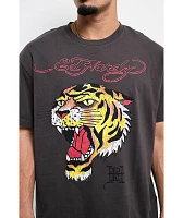 Ed Hardy Profile Tiger Charcoal T-Shirt