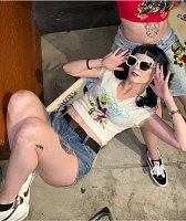 Ed Hardy Self Interest White Square Sunglasses