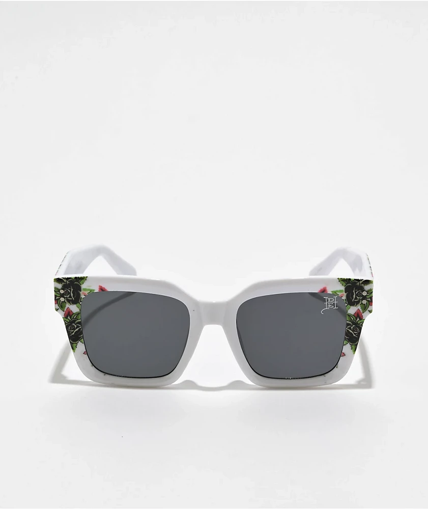 Ed Hardy Self Interest White Square Sunglasses