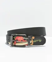 Ed Hardy Skull & Sword Black Reversible Belt