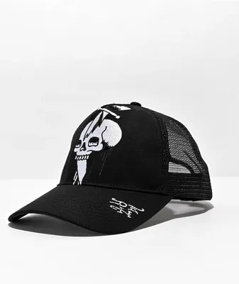 Ed Hardy Skull Black Trucker Hat