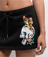 Ed Hardy Skull Butterflies Black Sweat Skirt