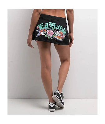 Ed Hardy Skull Butterflies Black Sweat Skirt