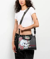 Ed Hardy Skull Gem Black Handbag