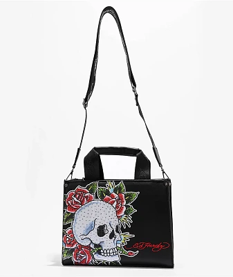 Ed Hardy Skull Gem Black Handbag
