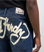 Ed Hardy Skull Heart Indigo Loose Fit Jeans