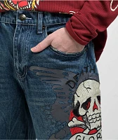 Ed Hardy Skull Mid Blue Shorts