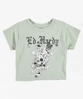 Ed Hardy Skull Sage Crop T-Shirt