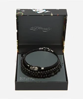Ed Hardy Stainless Steel Skull Bracelet Set