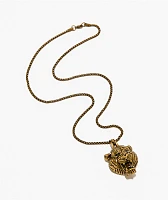 Ed Hardy Stainless Steel Tiger Bronze Chain Necklace