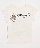 Ed Hardy Swallow Back Ivory T-Shirt