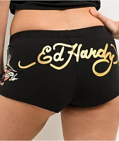 Ed Hardy Swallow Biker Black Lounge Short