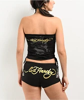 Ed Hardy Swallow Black Tube Top