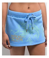 Ed Hardy Swallows Blue Sweat Skirt