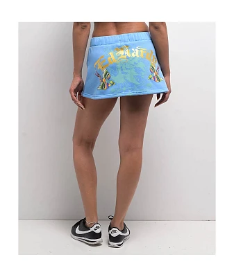 Ed Hardy Swallows Blue Sweat Skirt