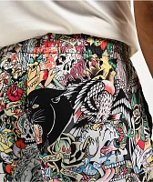 Ed Hardy Tattoo Collage Shorts