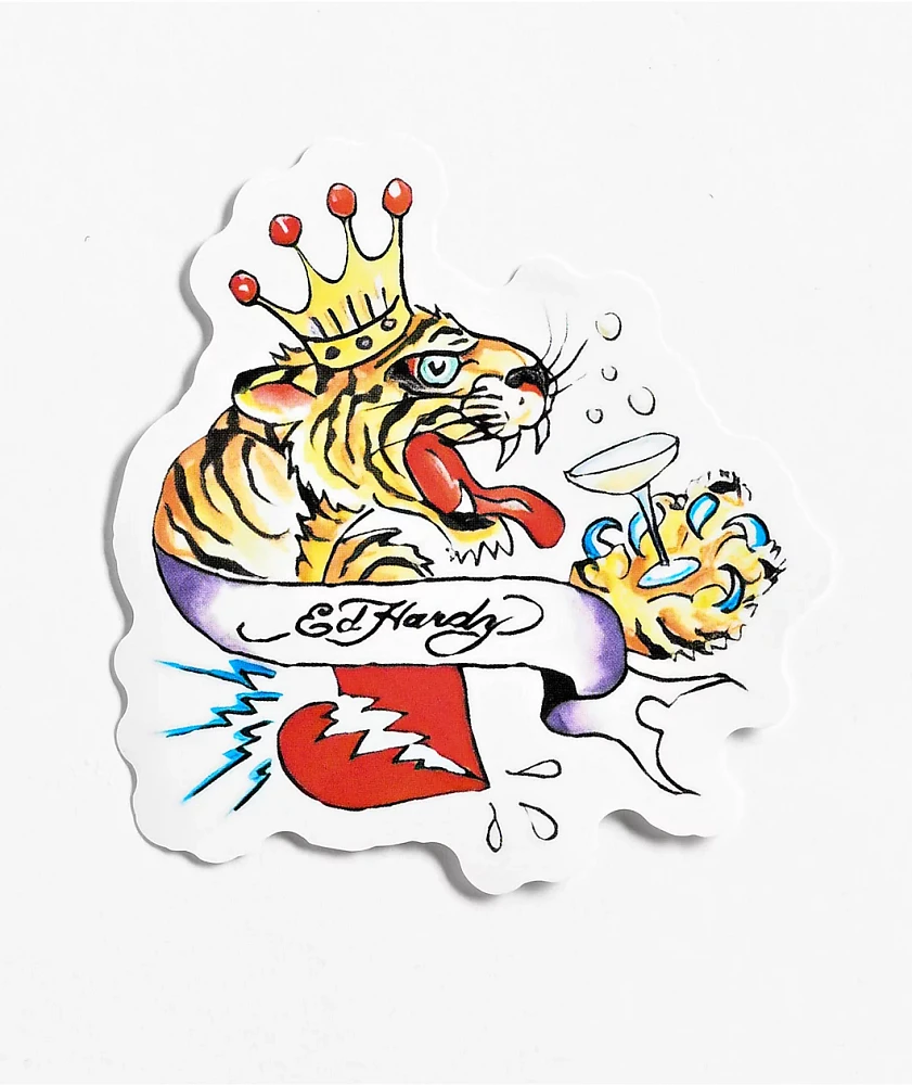 Ed Hardy Tiger Crown Sticker