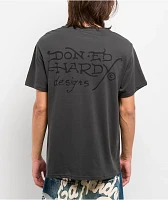 Ed Hardy Tiger Panther Charcoal T-Shirt