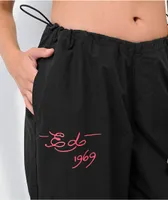 Ed Hardy True Love Black Cargo Parachute Pants