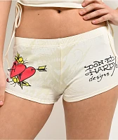 Ed Hardy Wings Biker White Lounge Shorts