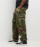 Ed Hardy x Broken Promises Chaos Camo Baggy Fit Cargo Pants