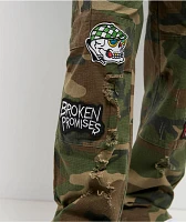 Ed Hardy x Broken Promises Chaos Camo Baggy Fit Cargo Pants