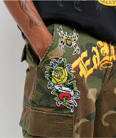 Ed Hardy x Broken Promises Chaos Camo Baggy Fit Cargo Pants