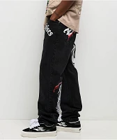 Ed Hardy x Broken Promises Death Shadow Black Loose Fit Jeans