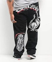 Ed Hardy x Broken Promises Death Shadow Black Loose Fit Jeans