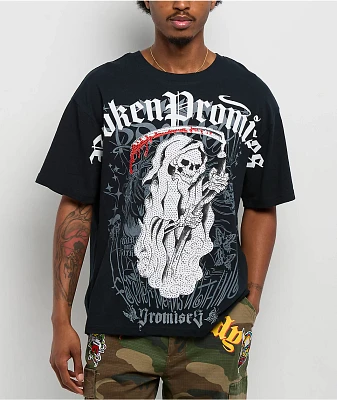 Ed Hardy x Broken Promises Death's Shadow Black T-Shirt
