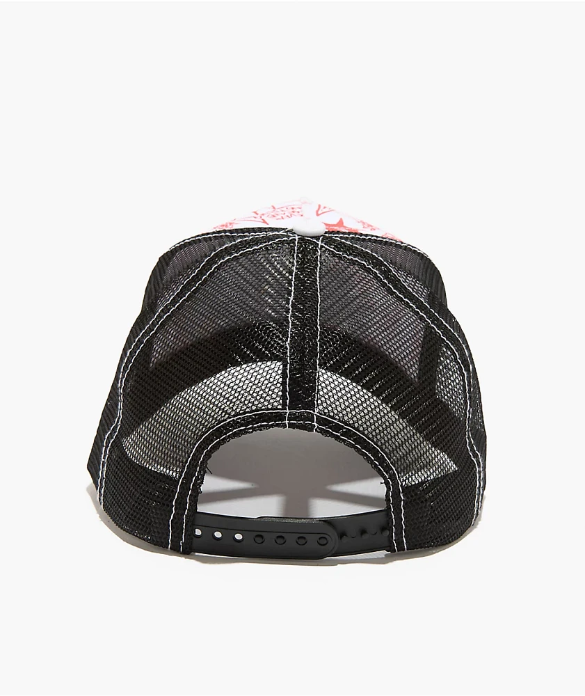 Ed Hardy x Broken Promises Forever Fades White & Black Trucker Hat
