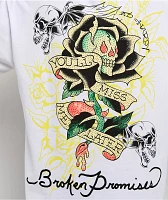 Ed Hardy x Broken Promises Miss Me Later White T-Shirt