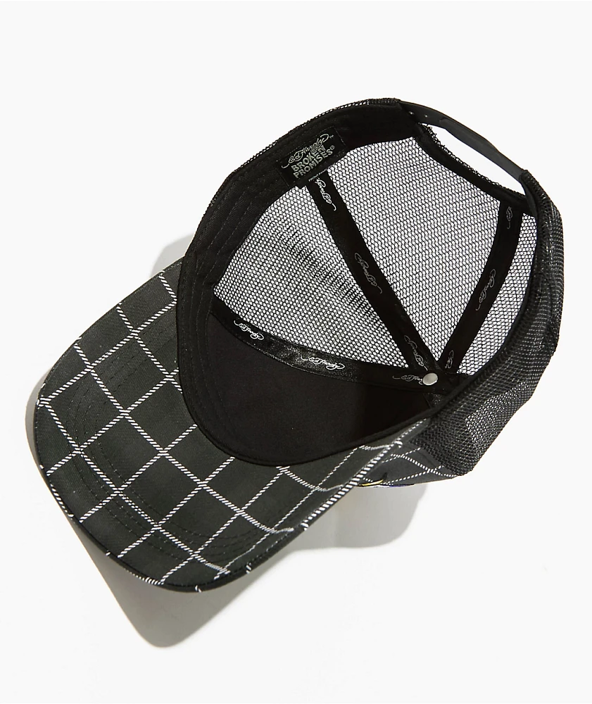 Ed Hardy x Broken Promises Wasted Love Black Trucker Hat