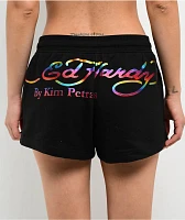 Ed Hardy x Kim Petras Dagger Girl Black Sweat Shorts