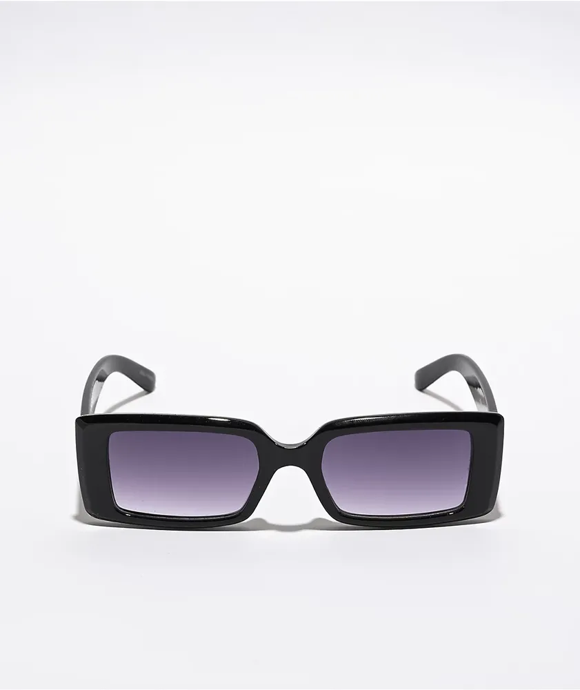 Edgy Rectangle Black Gradient Sunglasses
