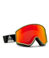 Electric Kleveland EK1 Drama Moss Black & Red Chrome Snowboard Goggles