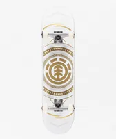 Element Hatched White & Gold 7.75" Skateboard Complete