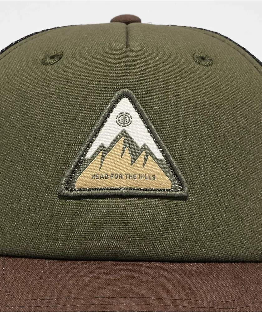 Element Hills Green & Brown Trucker Hat