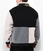 Element Oak 2.0 Black, Grey, & Cream Sherpa Fleece Jacket