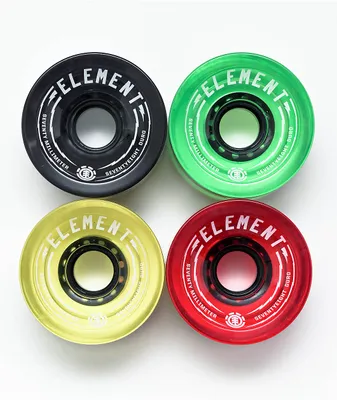 Element Rasta 70mm 78a Red, Yellow, Black & Green Cruiser Wheels