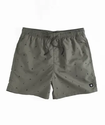 Element x Smokey Bear In The Woods Green Board Shorts