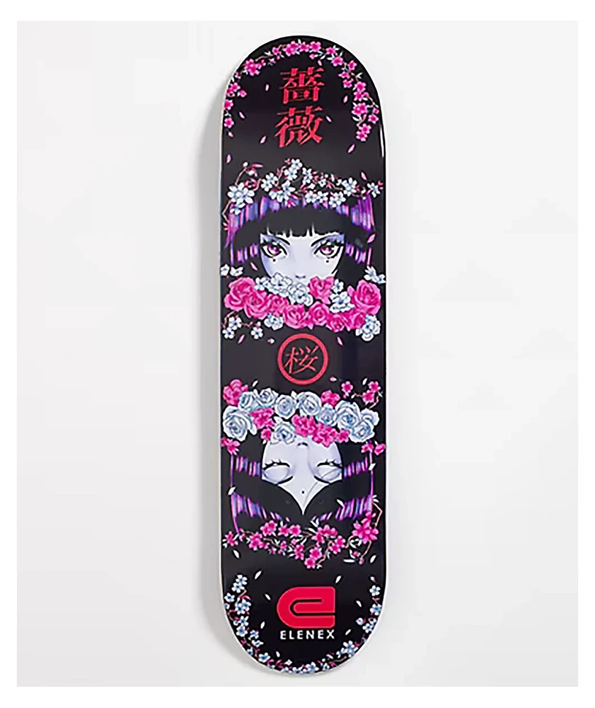 Elenex 8.0" Cherry Rose Skateboard Deck