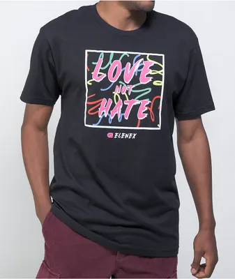 Elenex Love Not Hate Black T-Shirt