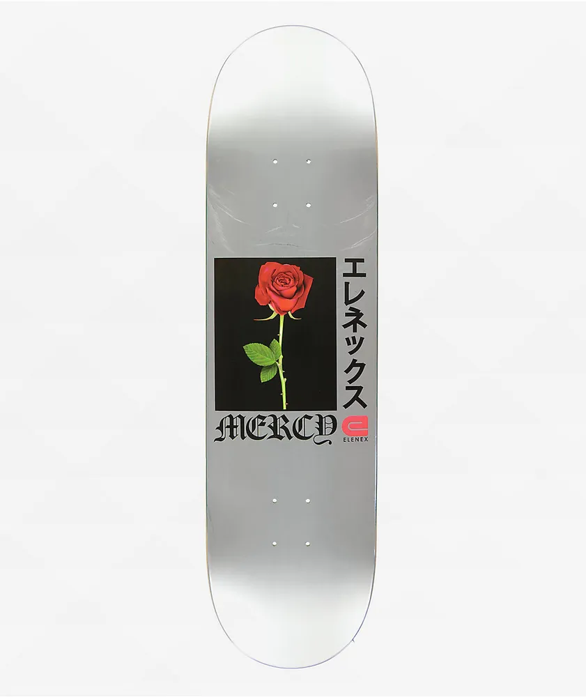 Elenex Mercy Rose Silver Foil 8.5" Skateboard Deck