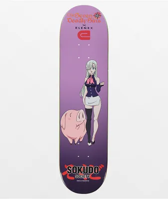Elenex x 7 Deadly Sins x Sokudo Society Elizabeth 8.0" Skateboard Deck