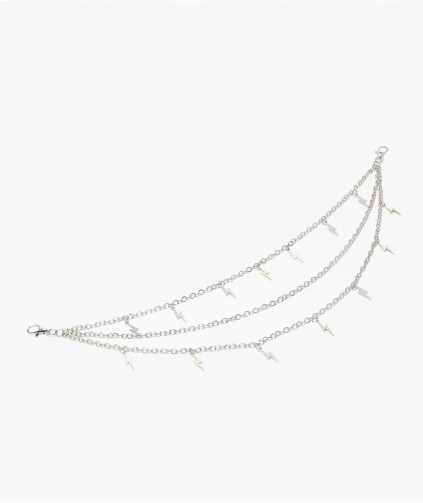 Ella Shea Bolt Silver Pocket Chain