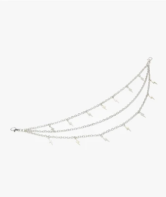 Ella Shea Bolt Silver Pocket Chain
