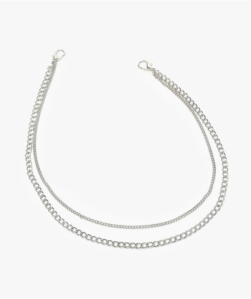 Ella Shea Layer Silver Pocket Chain